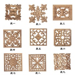 供應歐式貼花 實木家具裝飾配件 雕花方形花片 廠家直銷批發零售