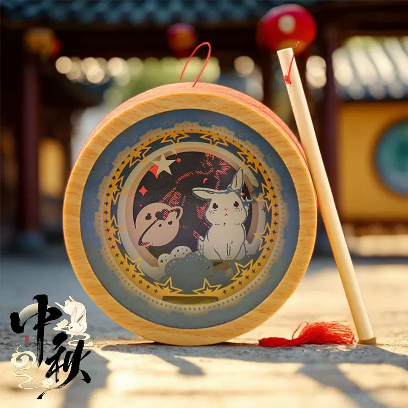 中秋节灯笼diy手工材料包手提灯儿童古风纸雕文创灯笼明星周边