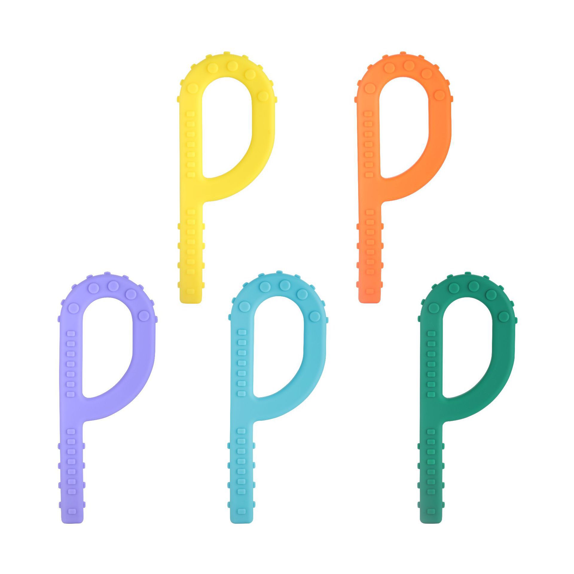 自闭症儿童P字牙胶 口肌训练器工具言语康复发声正畸矫正p型咬胶