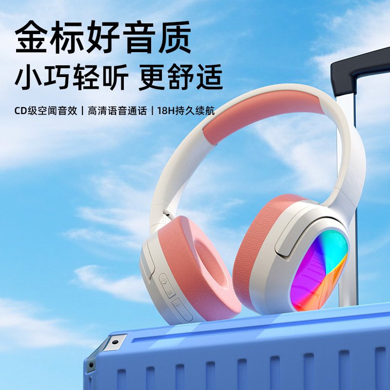 Transfronterizos nuevos auriculares de juego RGB 2962 auriculares Bluetooth inalámbricos de tarjeta plegable