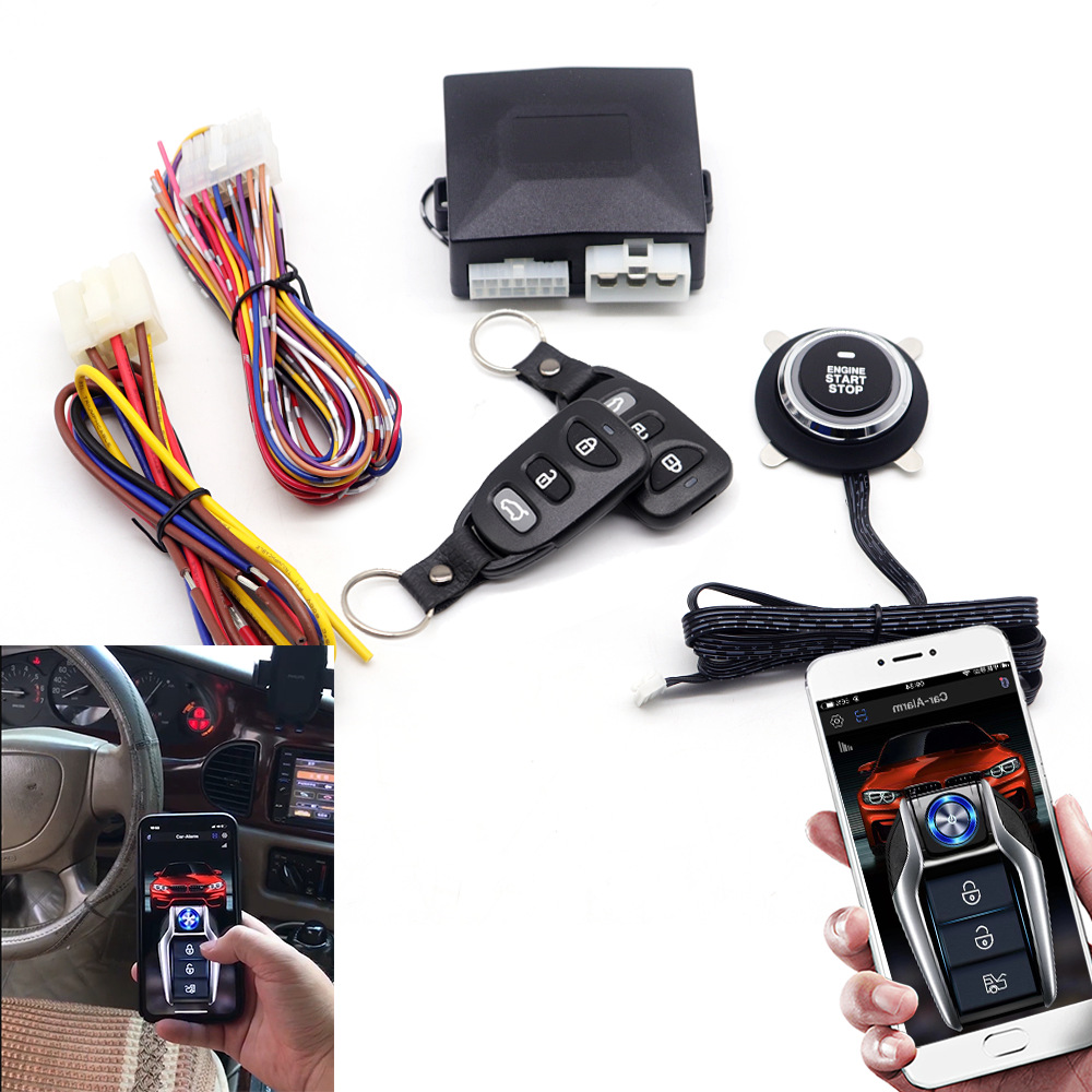 [Exclusively For Foreign Trade]Car Keyless Start System Mobile Phone APPControlled Car Remote Ignition Kit Universal Type