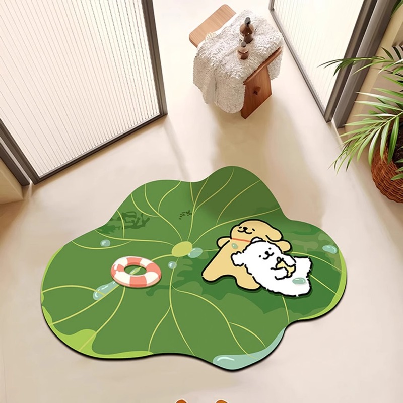 クレヨンしんちゃん浴室吸収性フロアマット浴室トイレドアバナナの葉珪藻泥フロアマットシャワールームフットマット|undefined