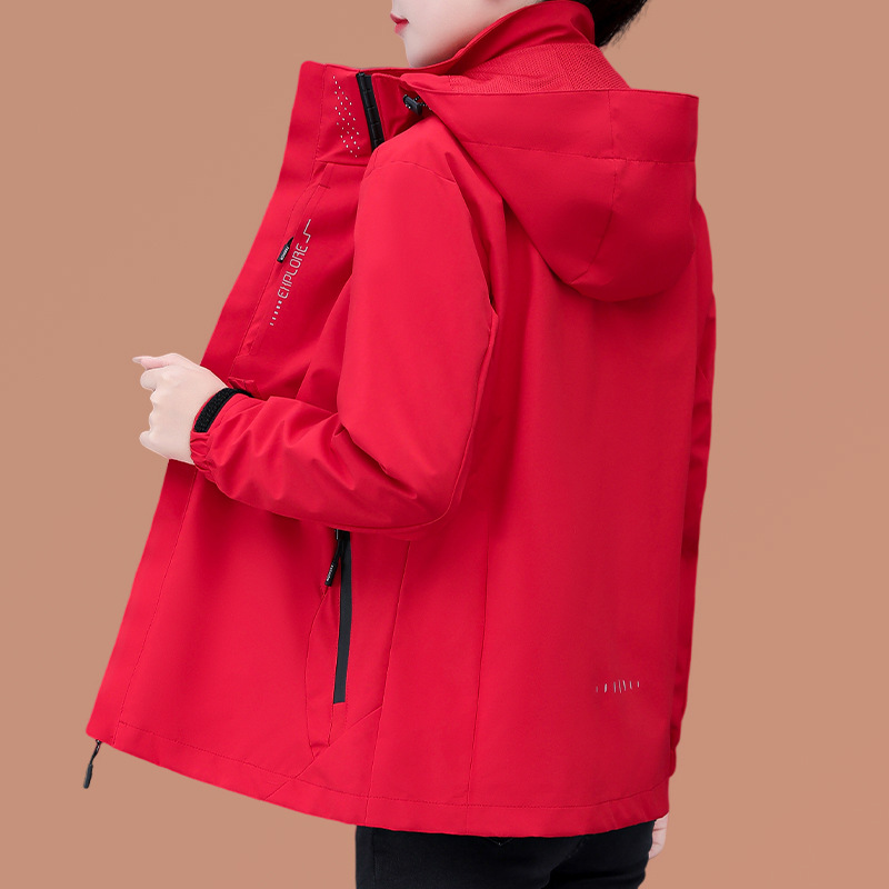 Chaqueta de pájaro carpintero mujer 2026 nuevo otoño invierno 3 en 1 desmontable de terciopelo grueso a prueba de viento chaqueta deportiva