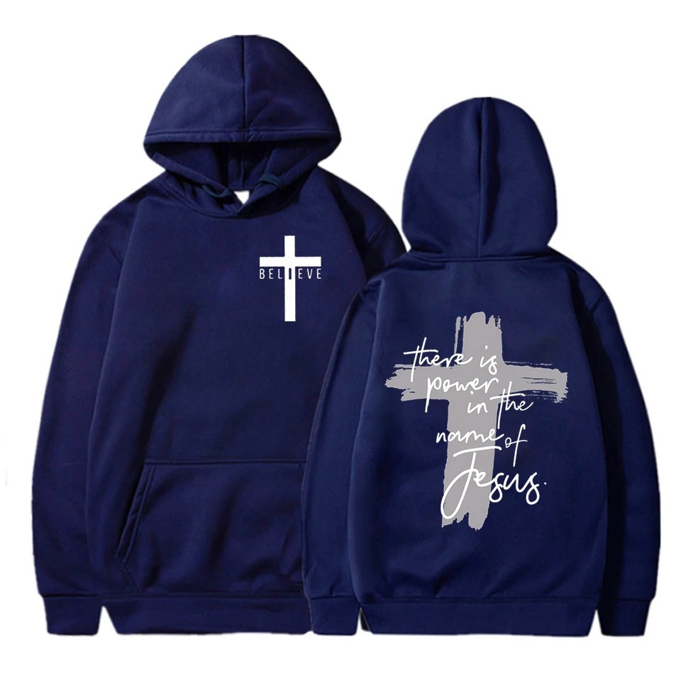 Mujeres/Men Christian Faith Essential Hoodies There Is Power i