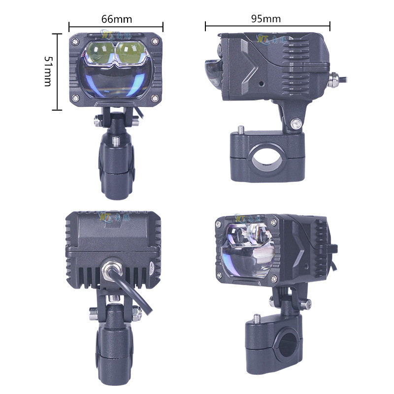 Motocicleta LED de alto y cercano dos luces integradas láser de luz intensa vehículo eléctrico todoterreno exterior lámpara adicional image 6