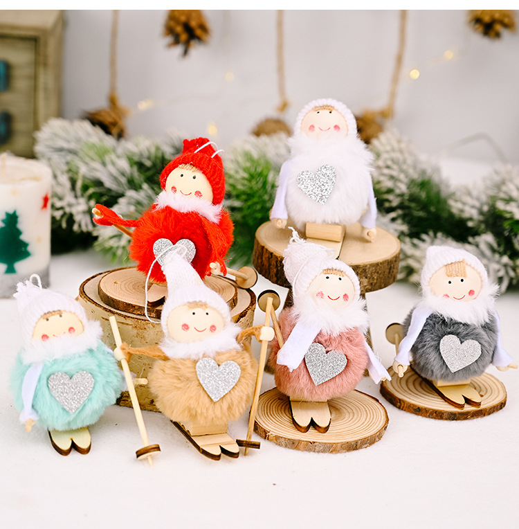 Wholesale Christmas Plush Ball Doll Pendant Decoration Nihaojewelry display picture 9