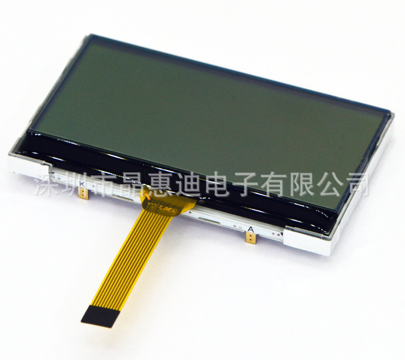 LCD������/��ɫҺ����/12864/COG/2.1��/SPI�ӿ�/10PIN/�׵׺���