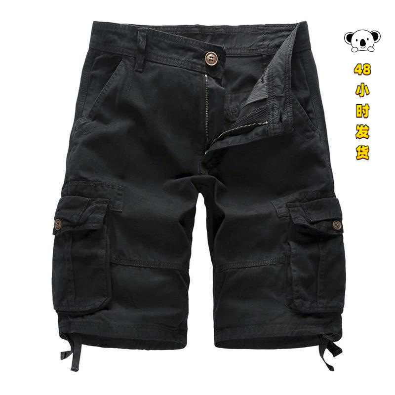 O 90102 Multi-pocket Mens Cargo Capris multi-pocket men's workwear shorts