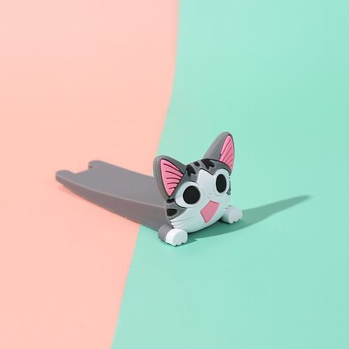 Household door damping buffer cartoon cute soft rubber door stop anti-theft and anti-collision punch-free door stopper wholesale