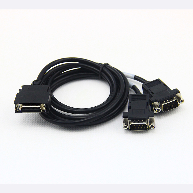 SCSI-26P转DB9针（组装）串口打印机线 一拖二 伺服编码器线