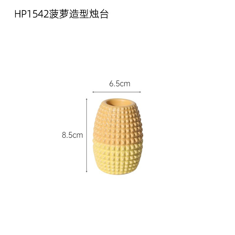 Nordic color piña cerámica vela romántica cena con velas de la boda accesorios tiro ins estilo adornos decorativos