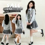 女童新款条纹短袖制服