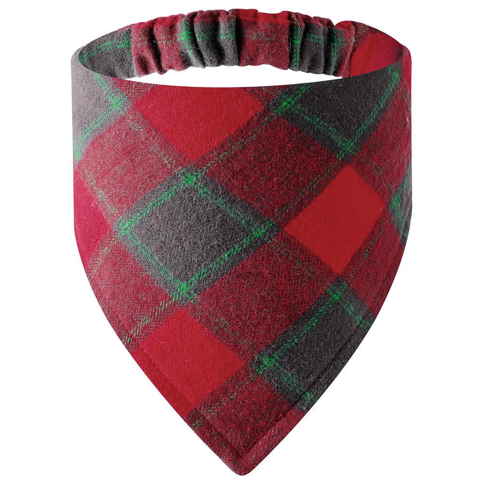 Elástico nuevo en stock transfronteriza mascota saliva toalla mascota bufanda Navidad perro bufanda accesorios para mascotas Plaid