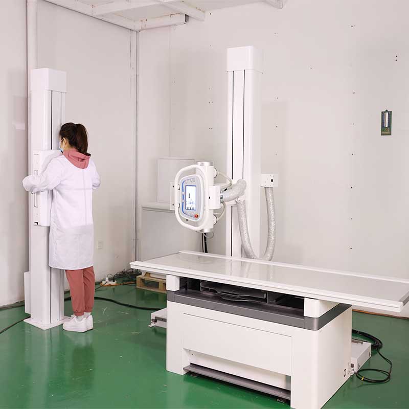 Ventas de fabricantes de máquinas de rayos X fijas sistema de imágenes digitales hospital utilizando detector de placa plana de máquinas de rayos X de doble columna