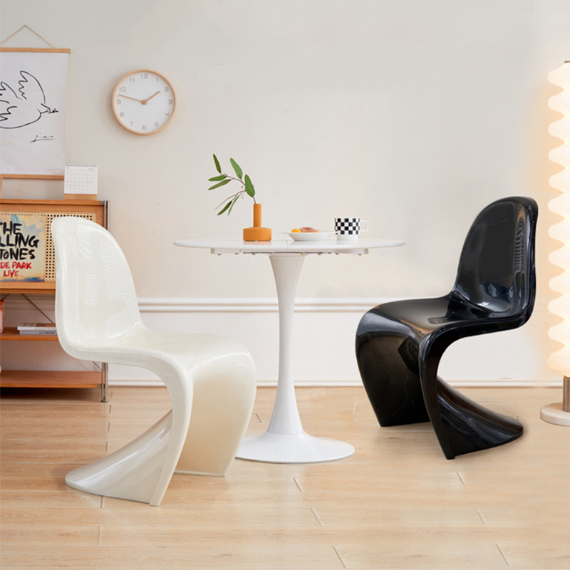 Exportación de silla Pandong silla de comedor blanca silla acrílica transparente respaldo silla casual silla de conversación creativa silla de maquillaje