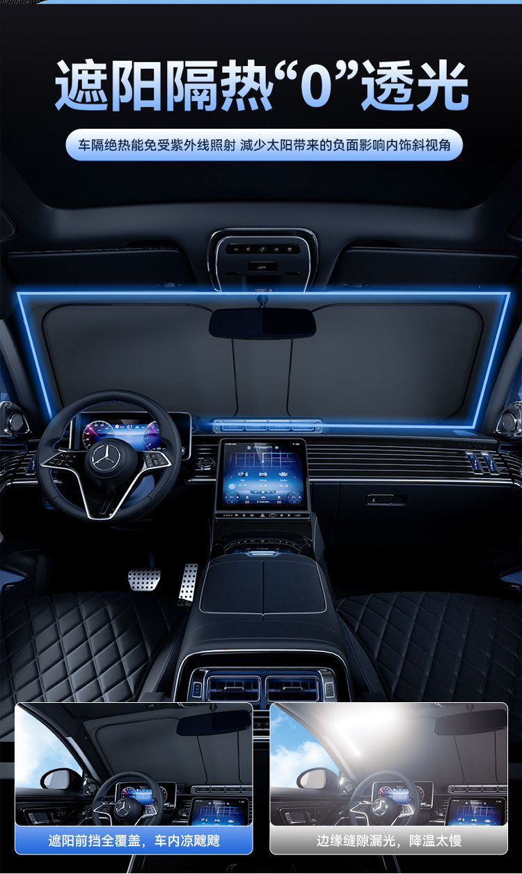 Suitable for Xiaomi Su7/Yu7 Car Accessories Sunshade, Front Windshield Sunshade Cloth, Sun Protection and Heat Insulation Curtain