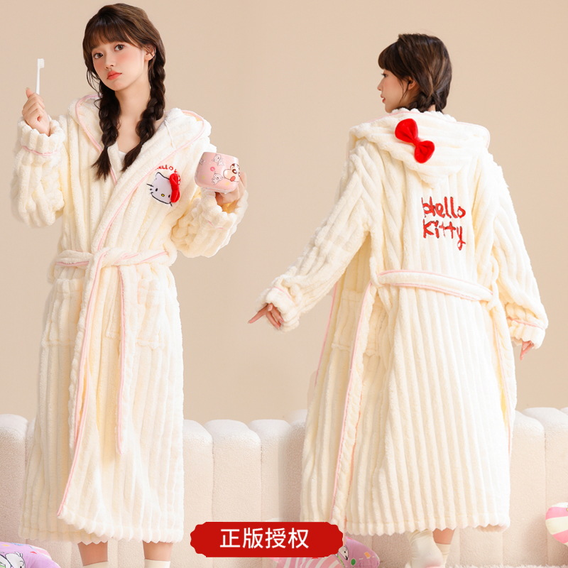 흰색 목욕 가운