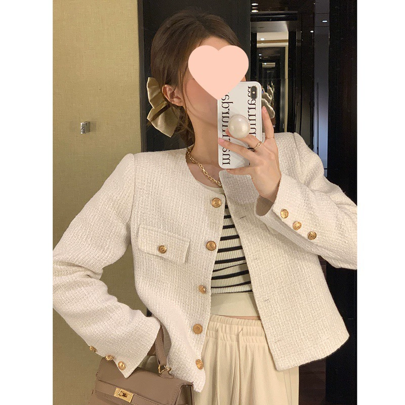Осенняя куртка, длинный рукав, стиль Chanel, корейский стиль, высококачественный стиль