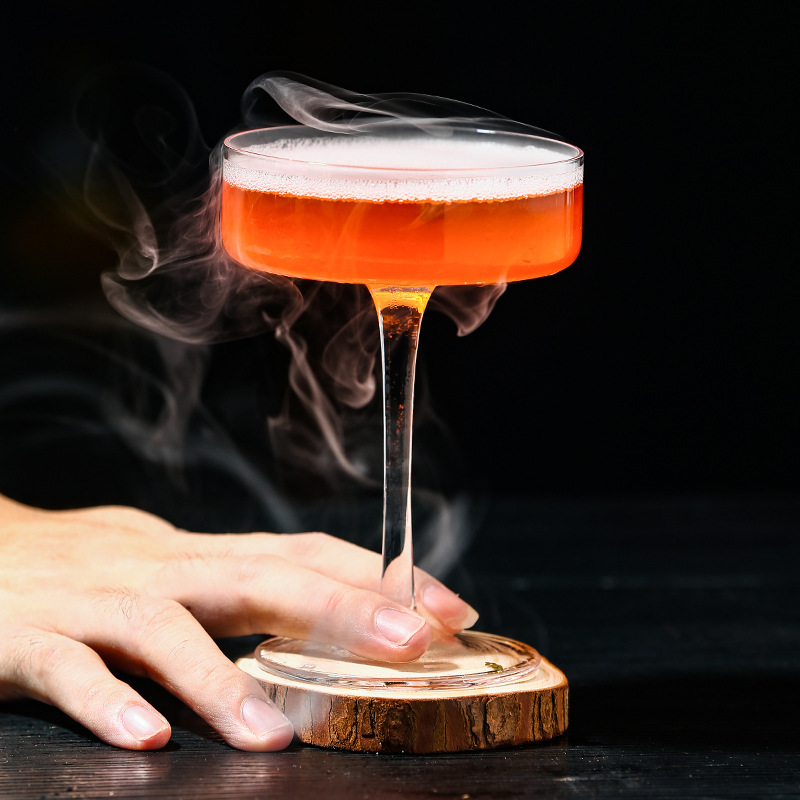 Creativo vidrio burbujeante taza de champán alto pie taza de cóctel taza de bar margarita martini conjunto de taza