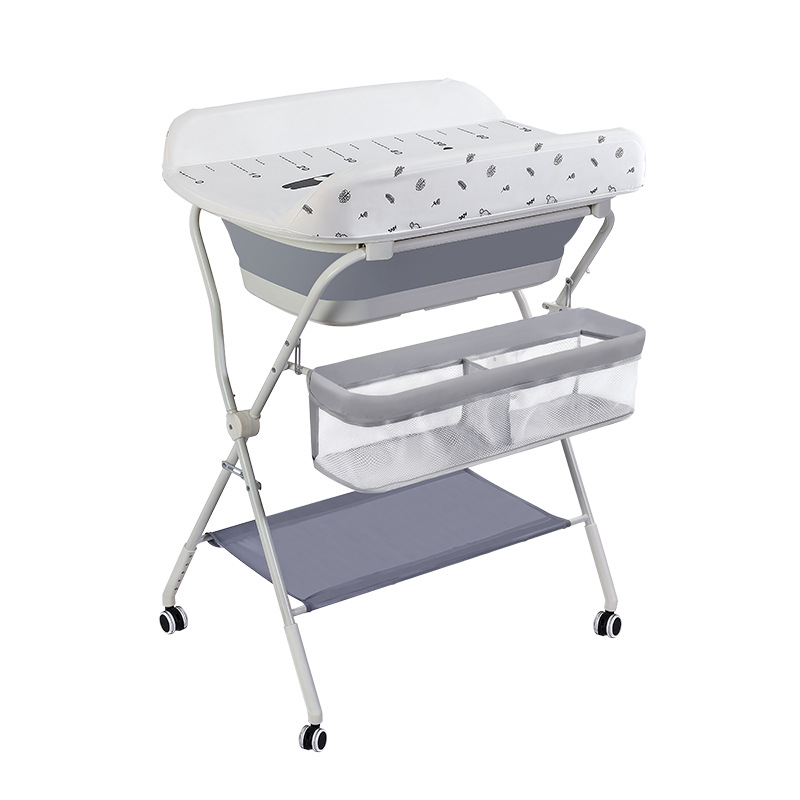 Tabla de pañales tabla de cuidado infantil portátil multifuncional plegable para bañarse tabla de toque de cambio de pañales en la cama del bebé image 8
