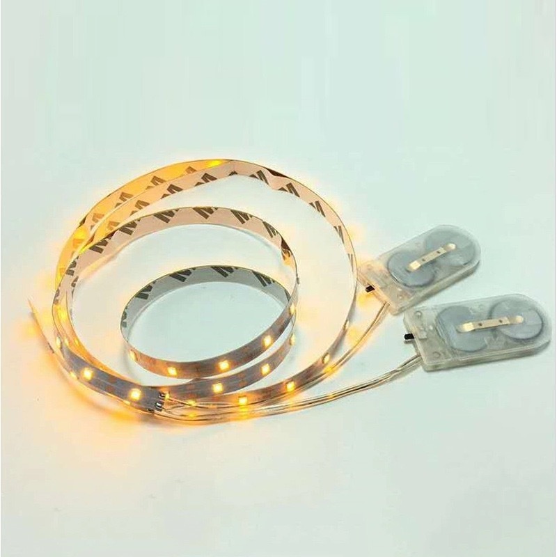 LED 月餅ボックスライトストリップ 3v 暖かい光ボタン電池ギフトボックスソフトライトストリップ磁気制御ライト誘導電池ボックスライトストリップ|undefined