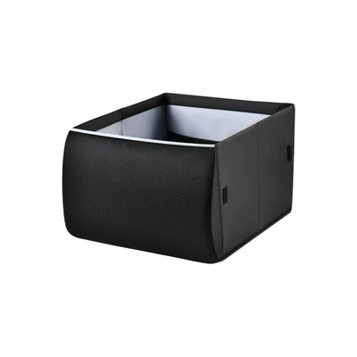 Cross-border car seat organizer, storage box, and lumbar support – a 2-in-1 foldable lumbar pillow and storage box for car use (Car storage bag/box) - foldable-lumbar-support-storage-black