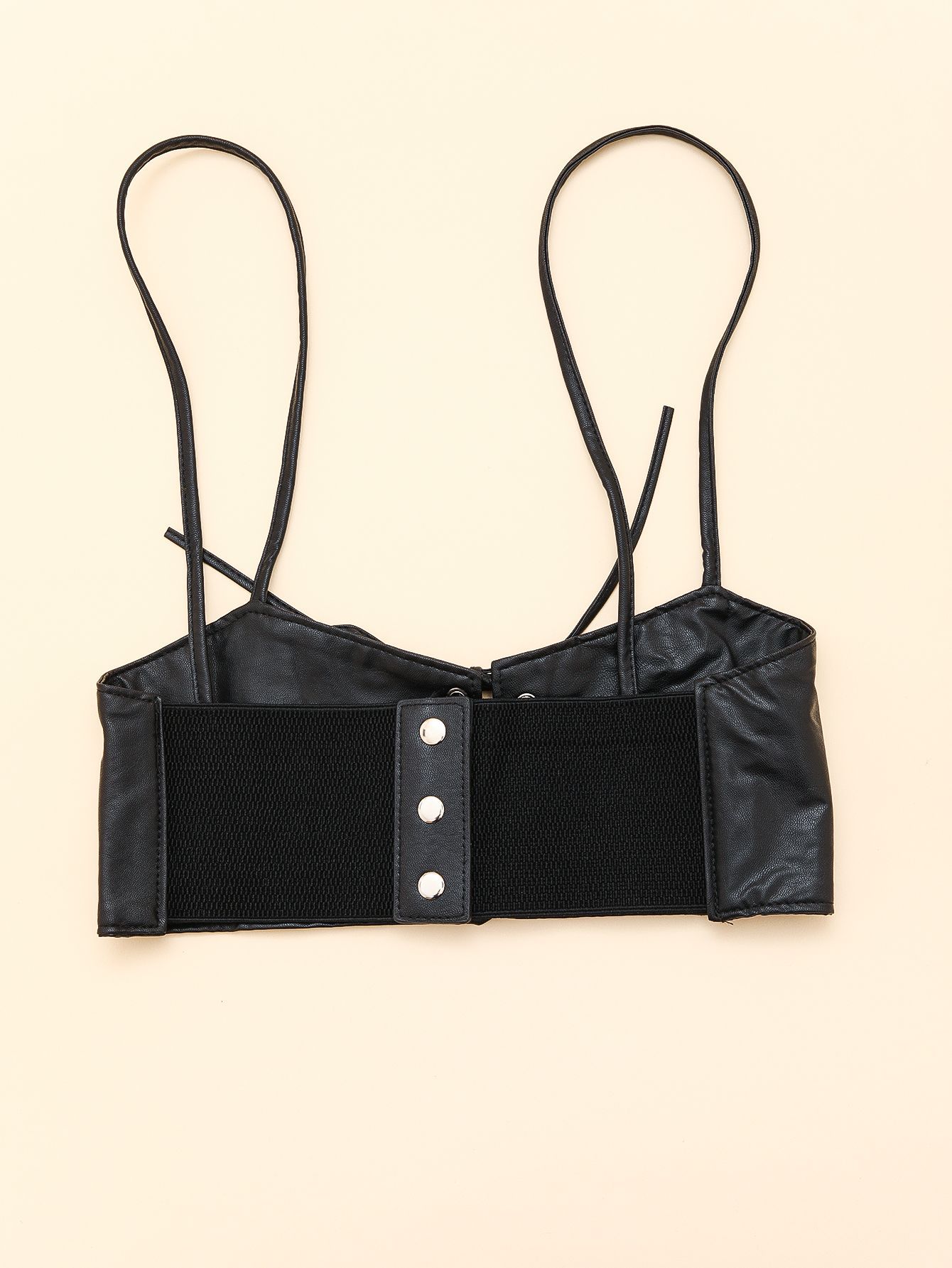 Elegant Solid Color Pu Leather Rivet Women's Corset Belts 1 Piece display picture 3
