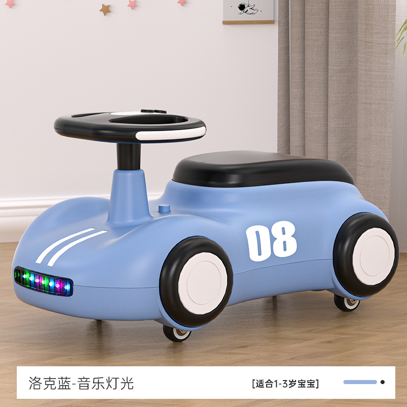 Nuevo coche retro para niños 1-3 años de edad, coche de juguete, coche de cuatro ruedas anti-caída y anti-vuelco