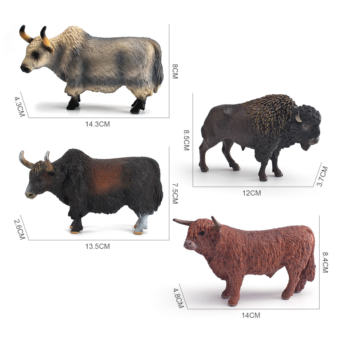 Transfronteriza Amazon simulación animal salvaje Yak modelo Cognición de los niños Tíbet ganado estático juguete decoración sólida