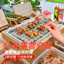 一次性烧烤炉烤架野餐炉具户外便携家用小型果木炭无烟烤肉架套装