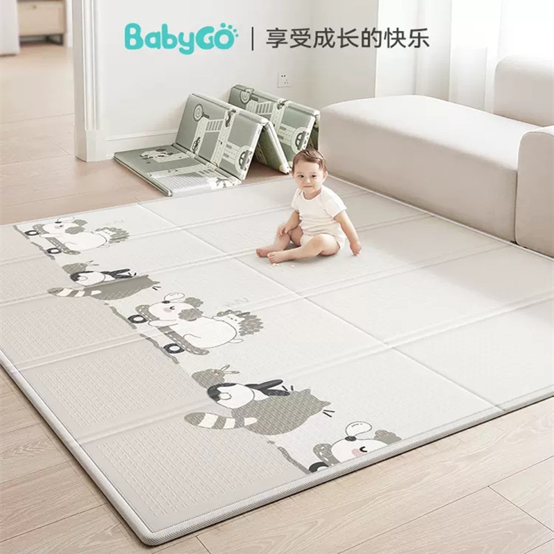 babygo baby crawling mat thickened home crawling mat living room baby folding floor mat XPE foam mat crawling