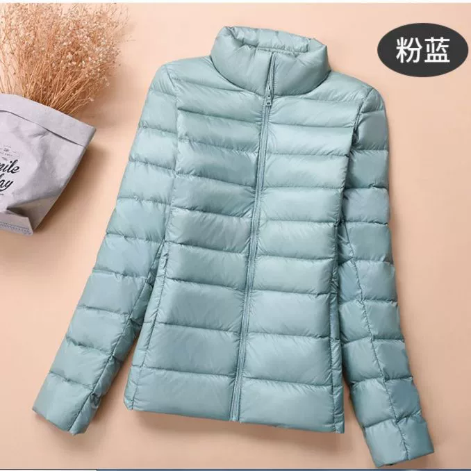 Демисезонная бархатная куртка с пухом из утиного пуха, Standing Collar или капюшон, легкая весна 2025