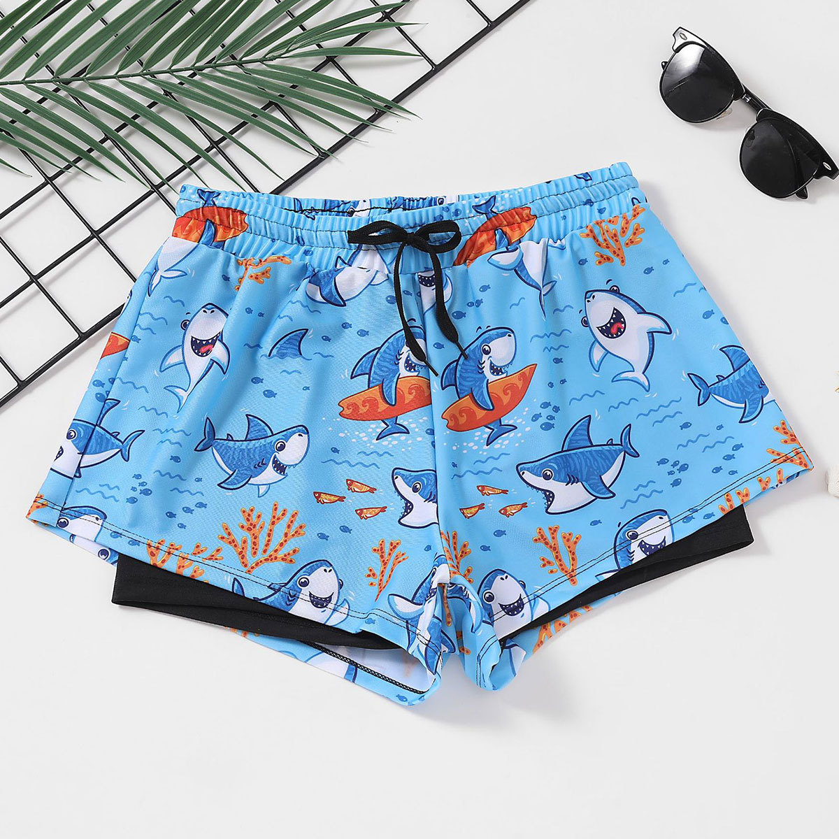 Bañador para niños, traje de baño profesional de secado rápido para niños, equipo de entrenamiento de natación para niños de doble capa anti-vergüenza para niños grandes