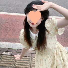 【原版】夏季初恋奶甜系娃娃领碎花连衣裙学院风小清新可爱甜美