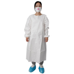 Disposable non-woven SF breathable film protective clothing anti-wear waterproof oil-proof anti-fouling anti-splash thickened