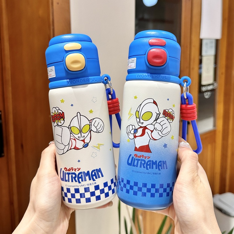 ストロベリーベア子供用魔法瓶カップ 316 ステンレス鋼学校特別なダブルドリンクカップかわいい学生ポータブルストローカップ|undefined