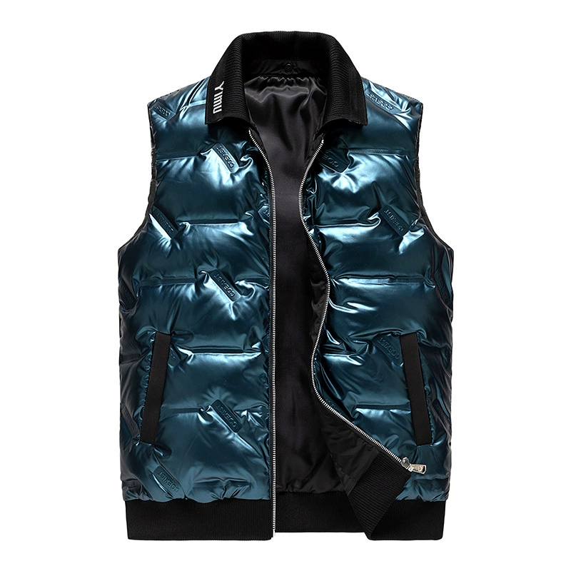 Light and thin elite velvet windproof keep warm vest with down, duck down