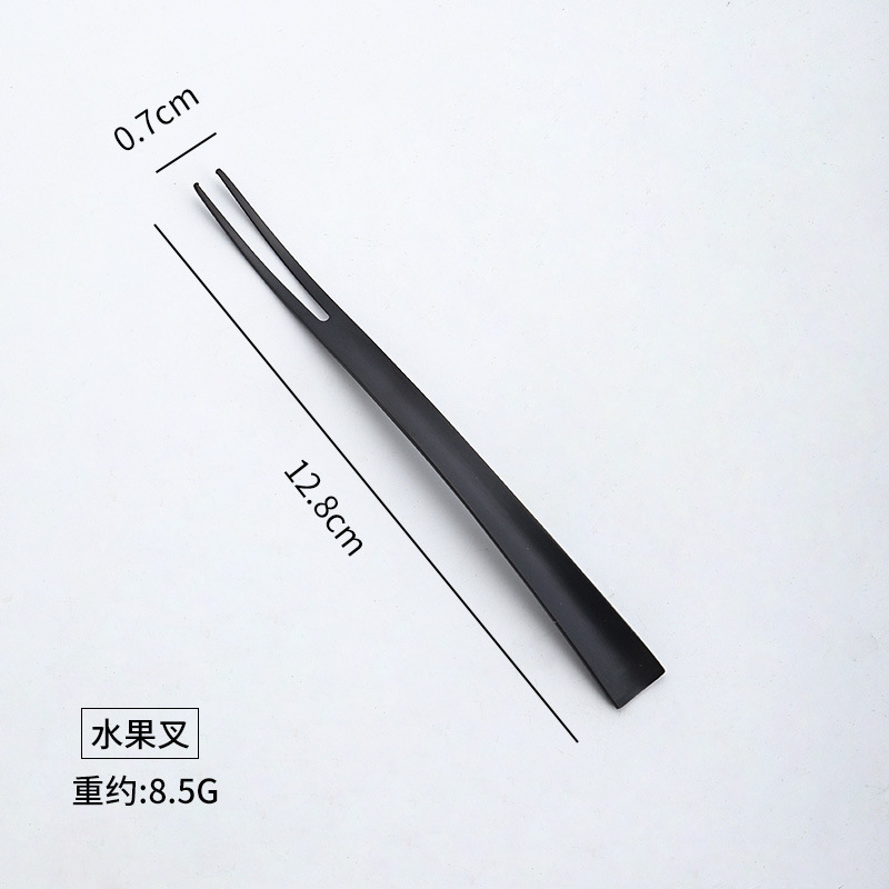 304 tenedor de fruta de acero inoxidable cuchara de café pastel creativo pastel de luna tenedor de postre ensalada occidental signo de fruta LOGO