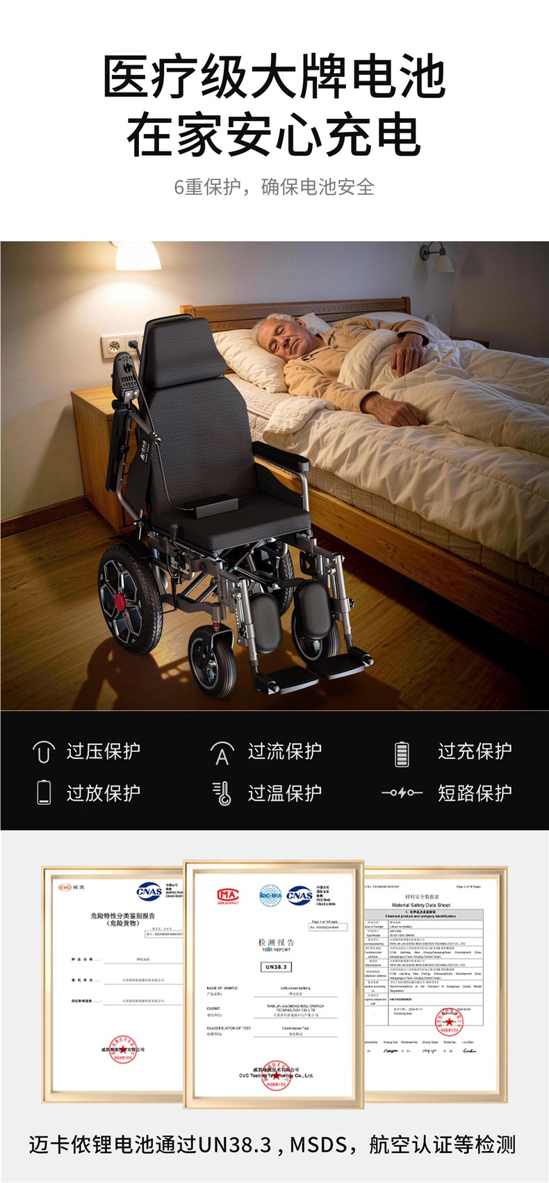 Mikannon Electric Wheelchair, Intelligent and Fully Automatic, Is a Foldable and Lightweight Mobility Aid for the Elderly and Disabled