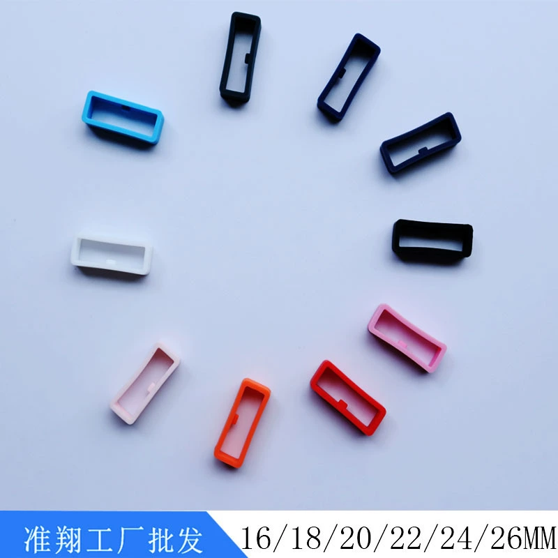 Фабрика оптовая продажа браслет фиксированная карточка подвижная резиновая петля 16/18/20/22/24/26MM силиконовый ремешок