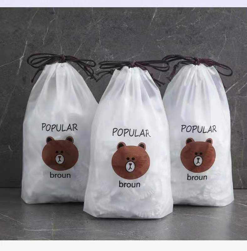 100 food grade disposable fresh bag cover small bear bag ingredients refrigerator bowl cover seal Songbao film set