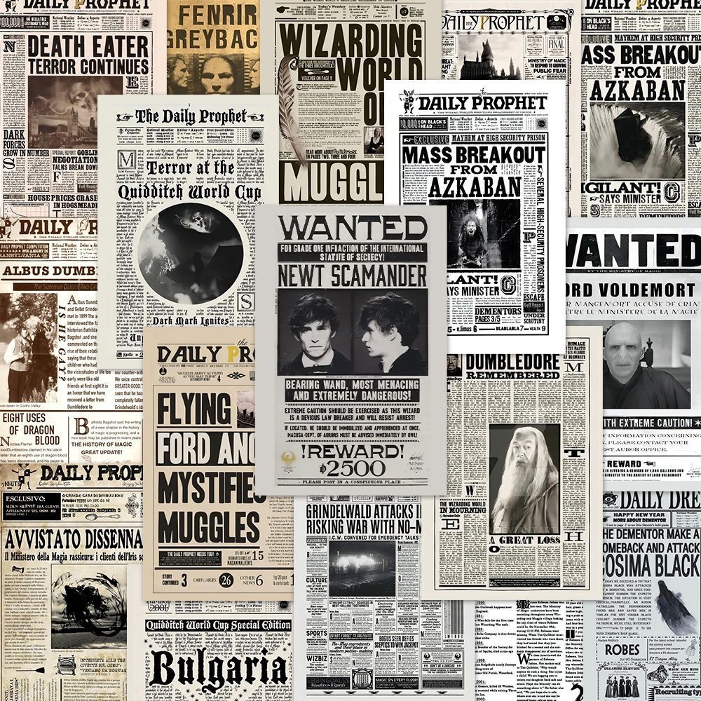 108 pegatinas diarias mágicas de Harry el vidente decoración minimalista creativa para teléfonos móviles pegatinas impermeables de escritorio