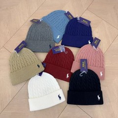 秋冬现货新款刺绣马标针织羊毛冷帽男女情侣毛线帽子保暖休闲时尚