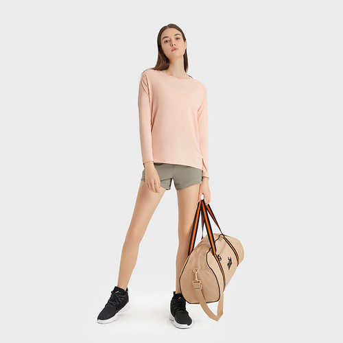 European and American autumn and winter new skin-friendly naked yoga wear long-sleeved loose and comfortable outdoor leisure running sports top
