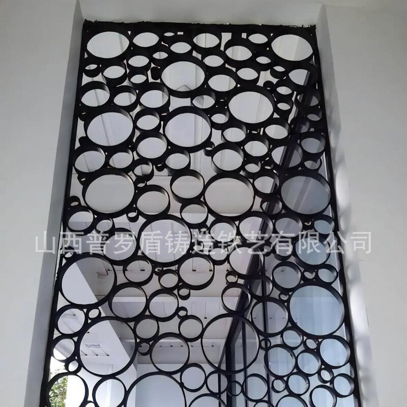 Wrought Iron Screen Villa Courtyard Galvanized Art Garden Small Gate Privacy Fence School Garden Hollow Background Wall