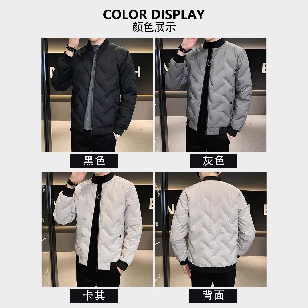 Abajo chaqueta para hombres 2023 invierno nuevo corto ligero soporte collar suelto blanco pato abajo cálido abrigo de moda para hombres