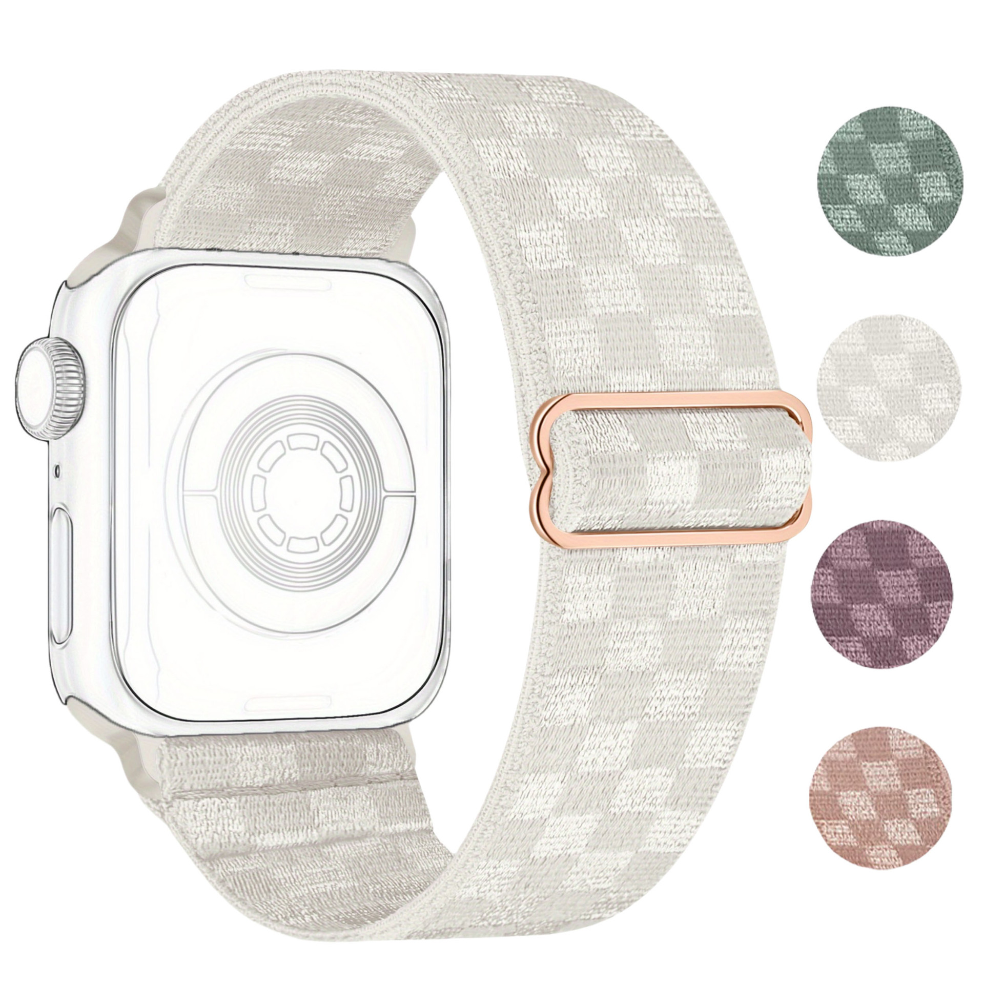 Suitable for Applewatch Checkerboard Strap Cross-Border Nylon Apple Watch Strap iWatch Ultras9 Women's Model
