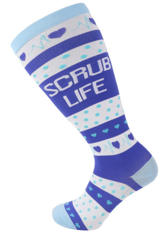 Amazon Comercio exterior caliente extra grande calcetines de compresión más tamaño grasa Calcetines de becerro en stock al por mayor