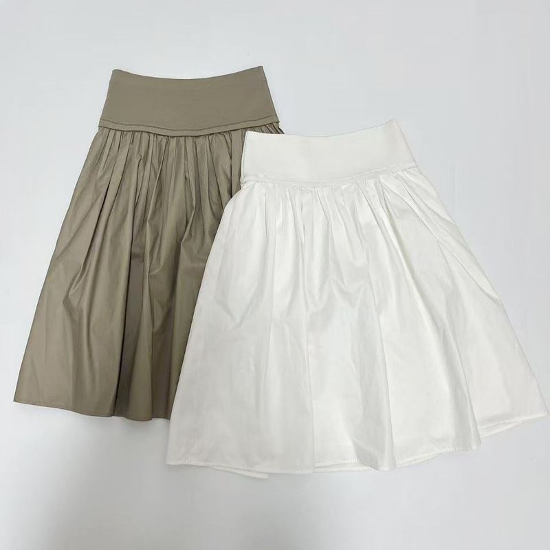 Factory supply "Picnic Skirt" with ribbed waistband and elastic splicing, easy to wear umbrella skirt
