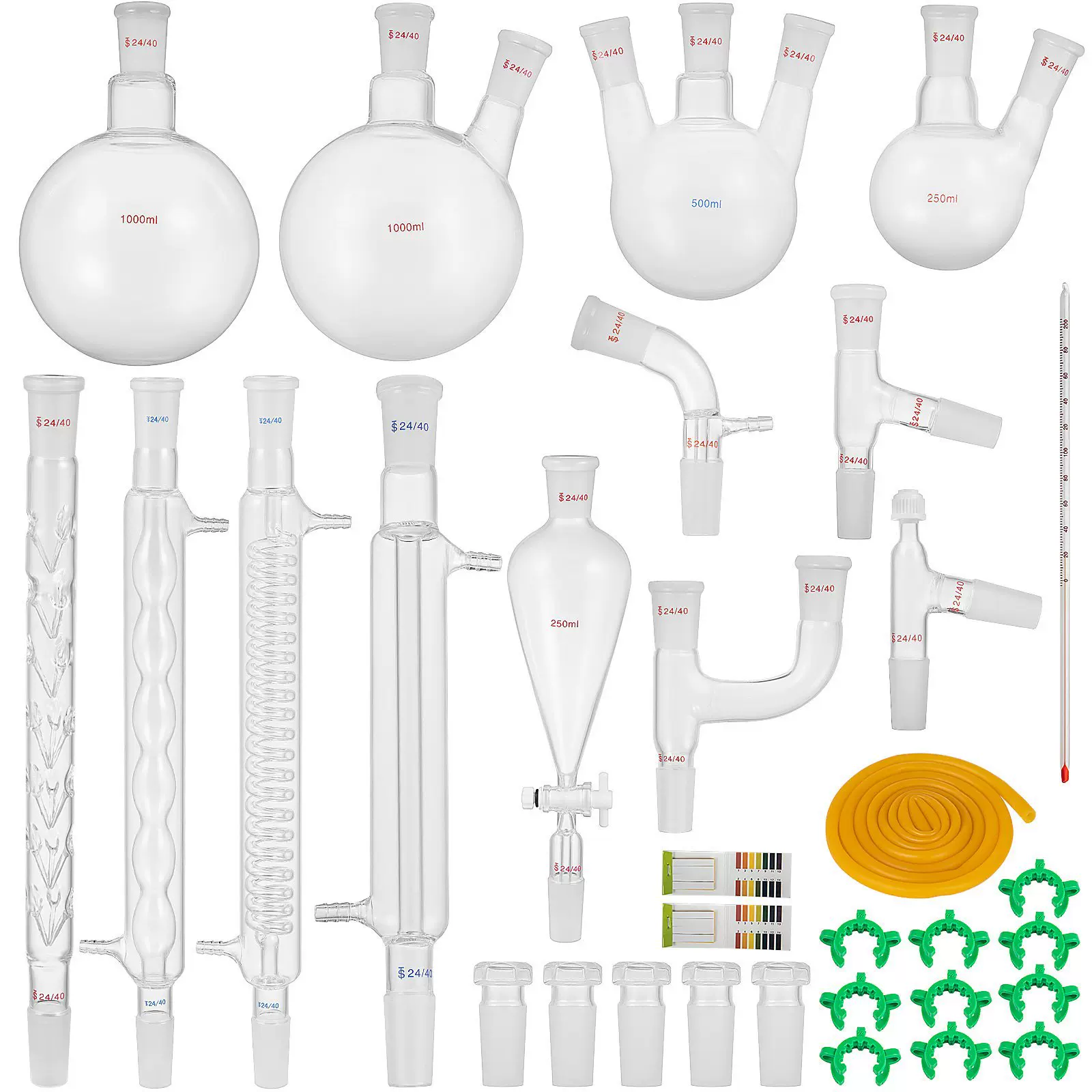 提纯套装蒸馏装置精油化学实验玻璃器材 教学仪器套装32件 24/40